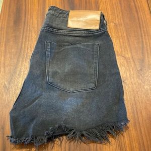 One Teaspoon cutoff washed black shorts
